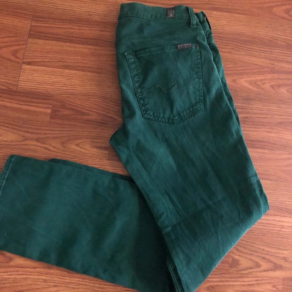 7 For All Mankind Green Jeans